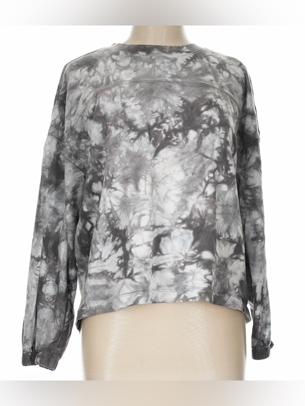 Banana Republic Gray Tie-Dye Crewneck Sweatshirt - 100% cotton